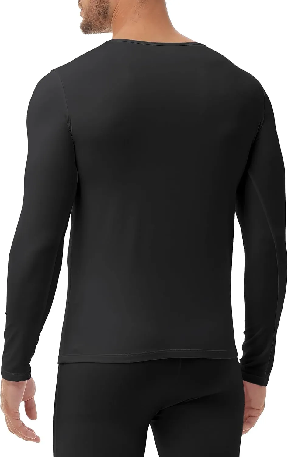 3 Pack Long Sleeve Thermal Shirts for Men Fleece Lined Soft Underwear Cold Weather Warm Base Layer Winter Pajama Tops