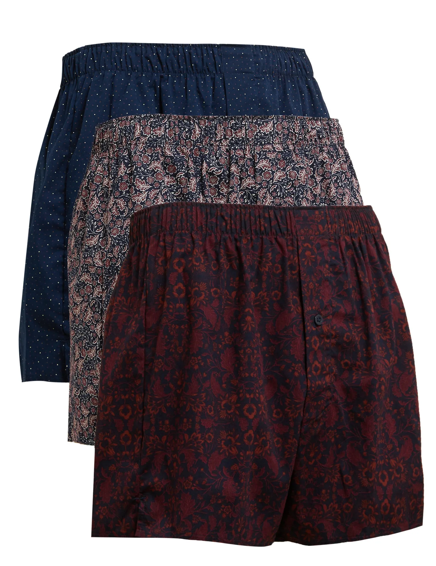 3 Pack Pure Cotton Woven Boxers