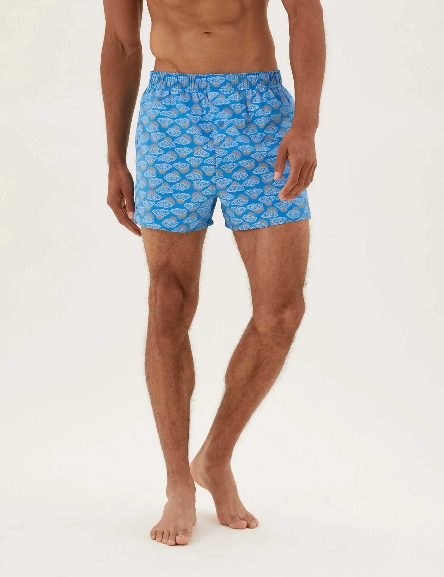 3pk StayNew™ Weather Print Woven Boxers