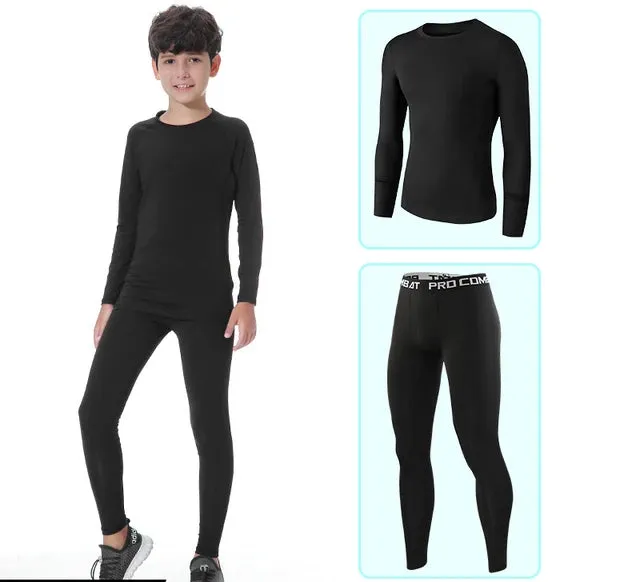 AIANGELAQIN Big Boy Kids Thermal Base Layer