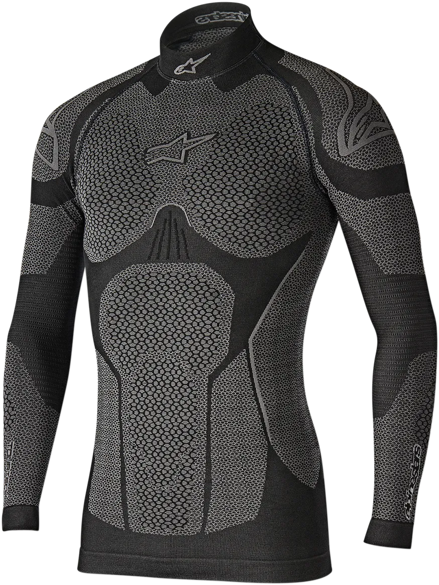 ALPINESTARS Ride Tech Winter Long Sleeve Underwear Top - Black/Gray - XL/2XL 4752117106-XL/2