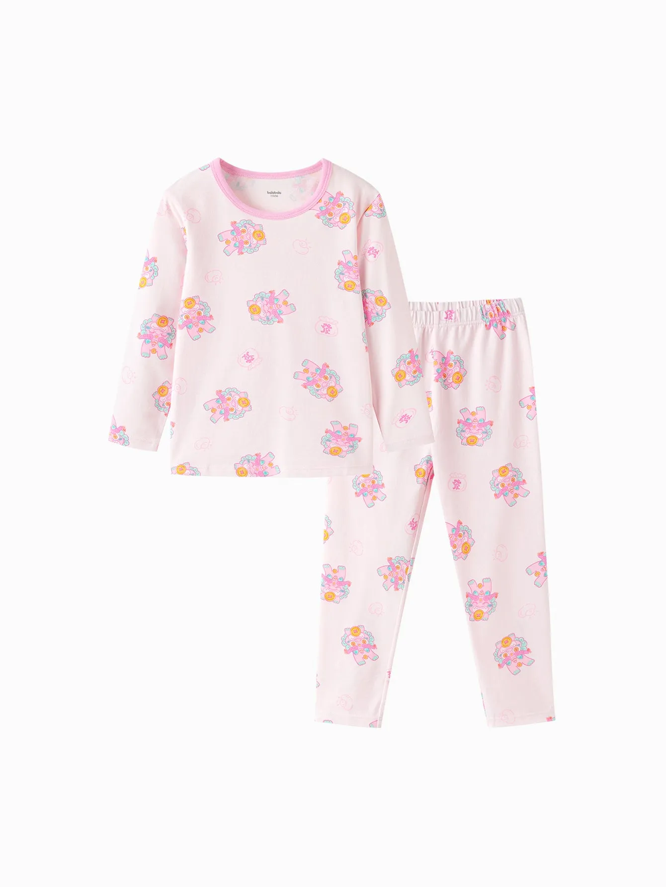 Balabala Baby Autumn Clothes Suit Year of the Snake Boy And Girl Thermal Underwear Animal Year Red Pajamas