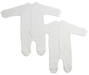 Bambini Interlock White Closed-toe Sleep & Play (Pack of 2)