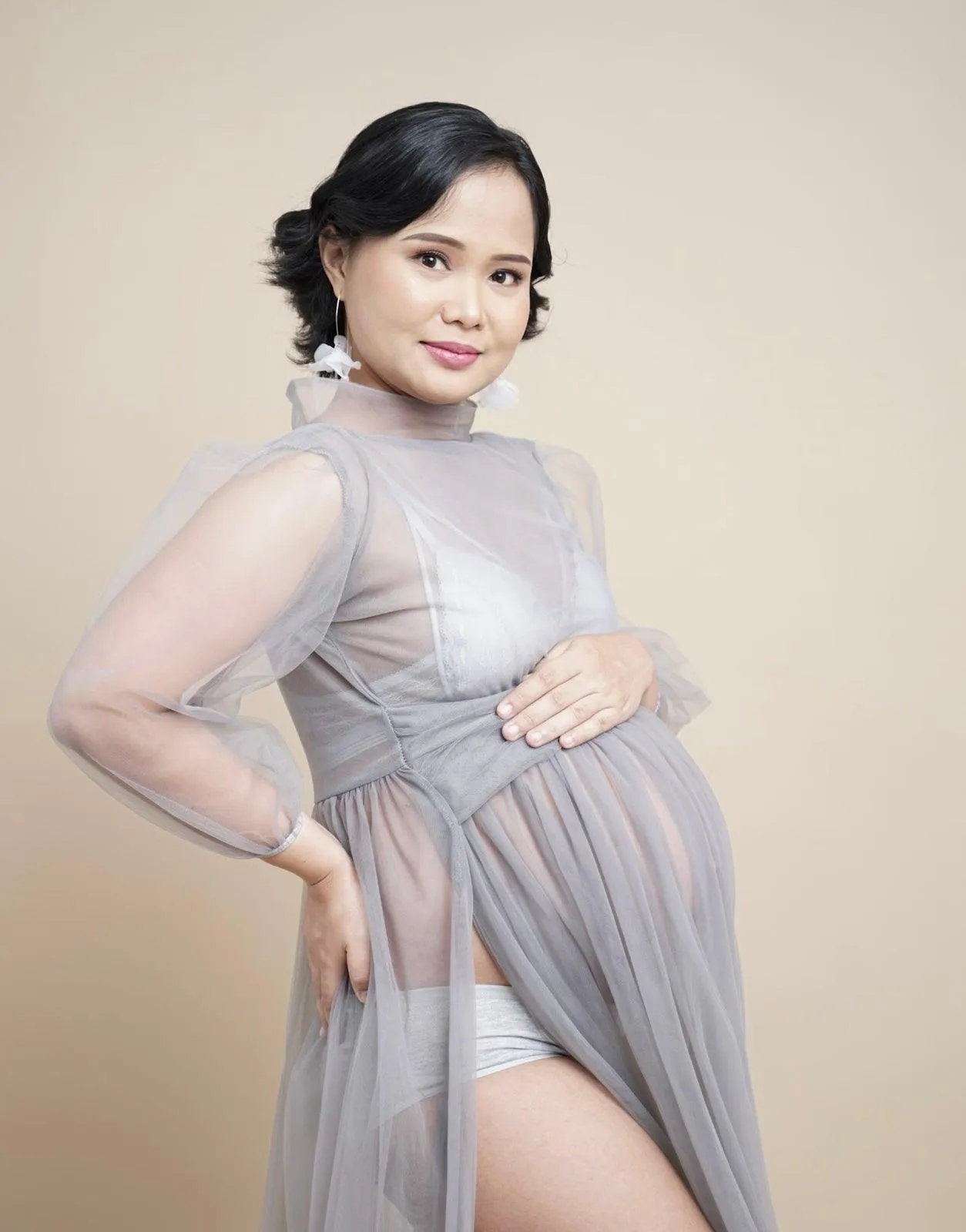 Blooming Wisdom Maternity Tulle Dress