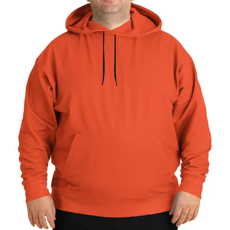 Bright Orange Hoodie | Unisex | with PLUS sizes | Bright Pure Red Orange | C0M88Y100K0