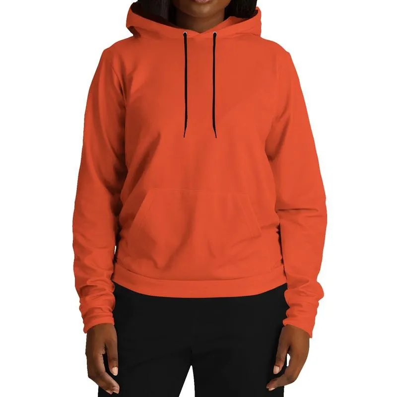 Bright Orange Hoodie | Unisex | with PLUS sizes | Bright Pure Red Orange | C0M88Y100K0