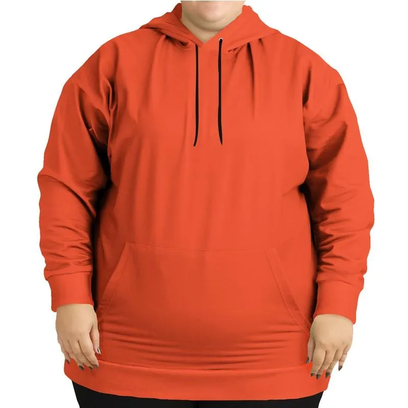 Bright Orange Hoodie | Unisex | with PLUS sizes | Bright Pure Red Orange | C0M88Y100K0