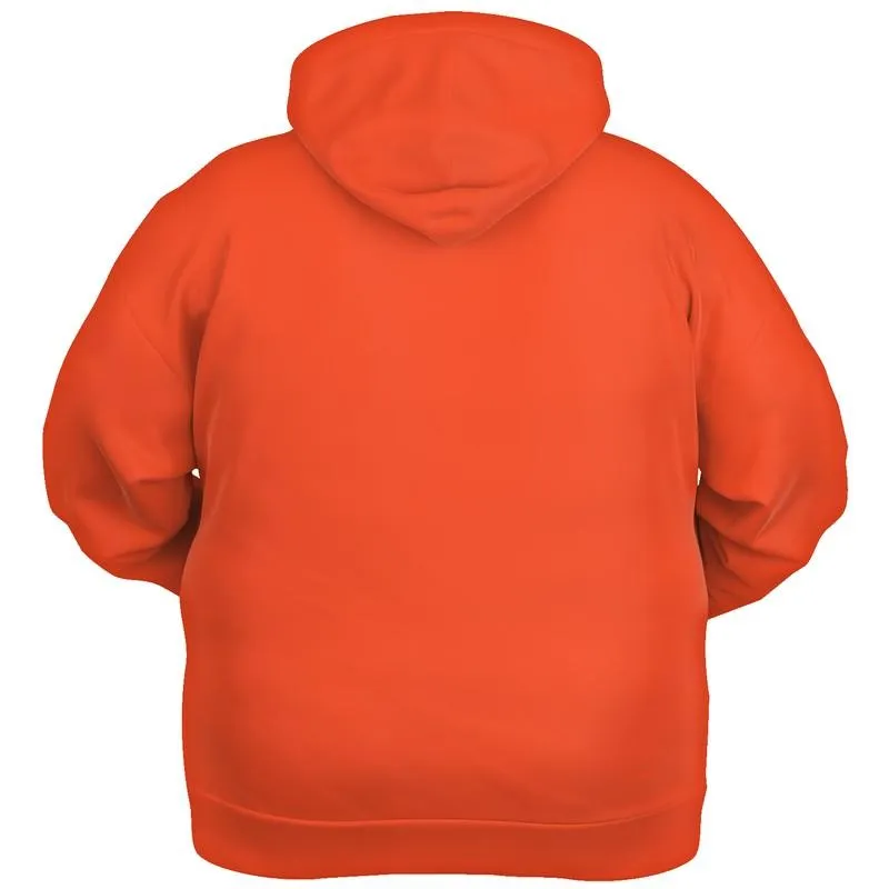 Bright Orange Hoodie | Unisex | with PLUS sizes | Bright Pure Red Orange | C0M88Y100K0