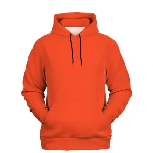 Bright Orange Hoodie | Unisex | with PLUS sizes | Bright Pure Red Orange | C0M88Y100K0