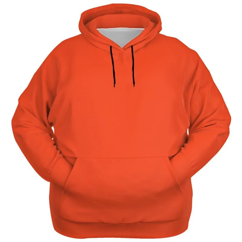 Bright Orange Hoodie | Unisex | with PLUS sizes | Bright Pure Red Orange | C0M88Y100K0