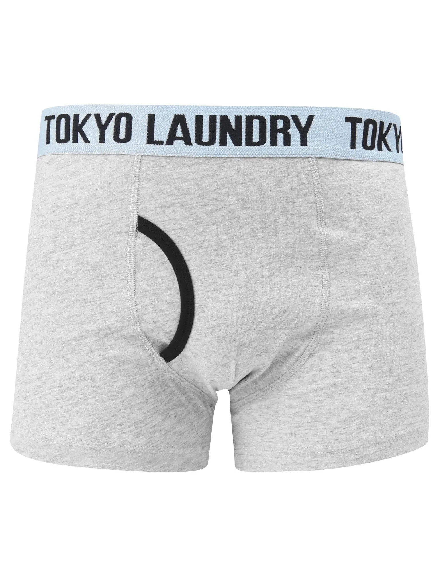 Brightlingsea 2 (2 Pack) Striped Boxer Shorts Set In Angel Falls Blue / Grey Marl - Tokyo Laundry