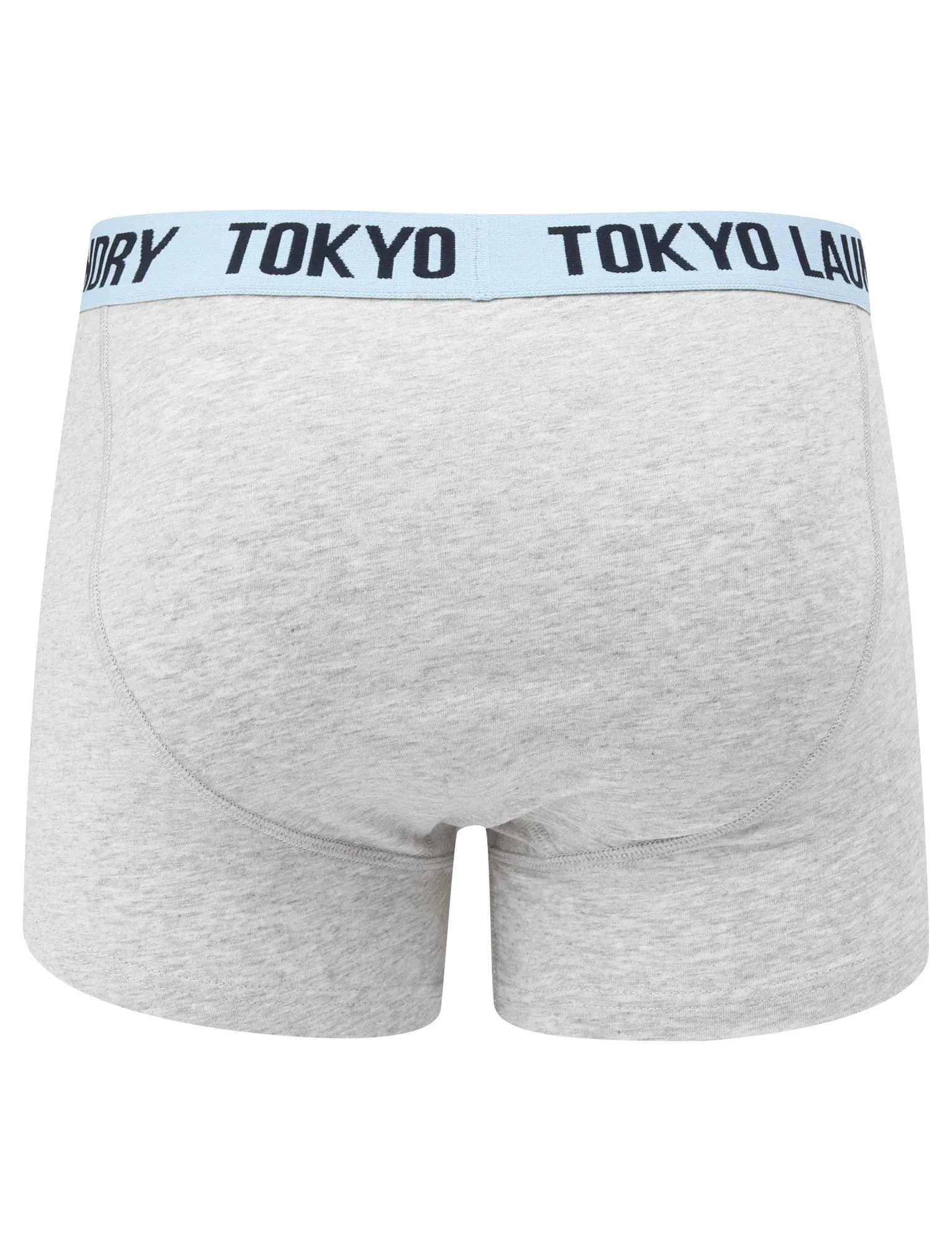 Brightlingsea 2 (2 Pack) Striped Boxer Shorts Set In Angel Falls Blue / Grey Marl - Tokyo Laundry