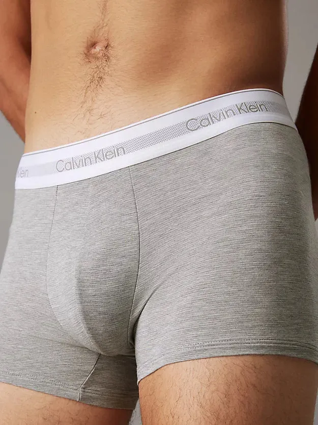 Calvin Klein Mens Modern Air Trunk 3 Pack -  Black, New Navy, Grey Heather
