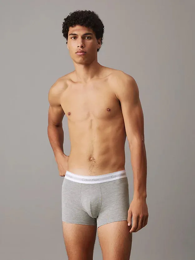 Calvin Klein Mens Modern Air Trunk 3 Pack -  Black, New Navy, Grey Heather