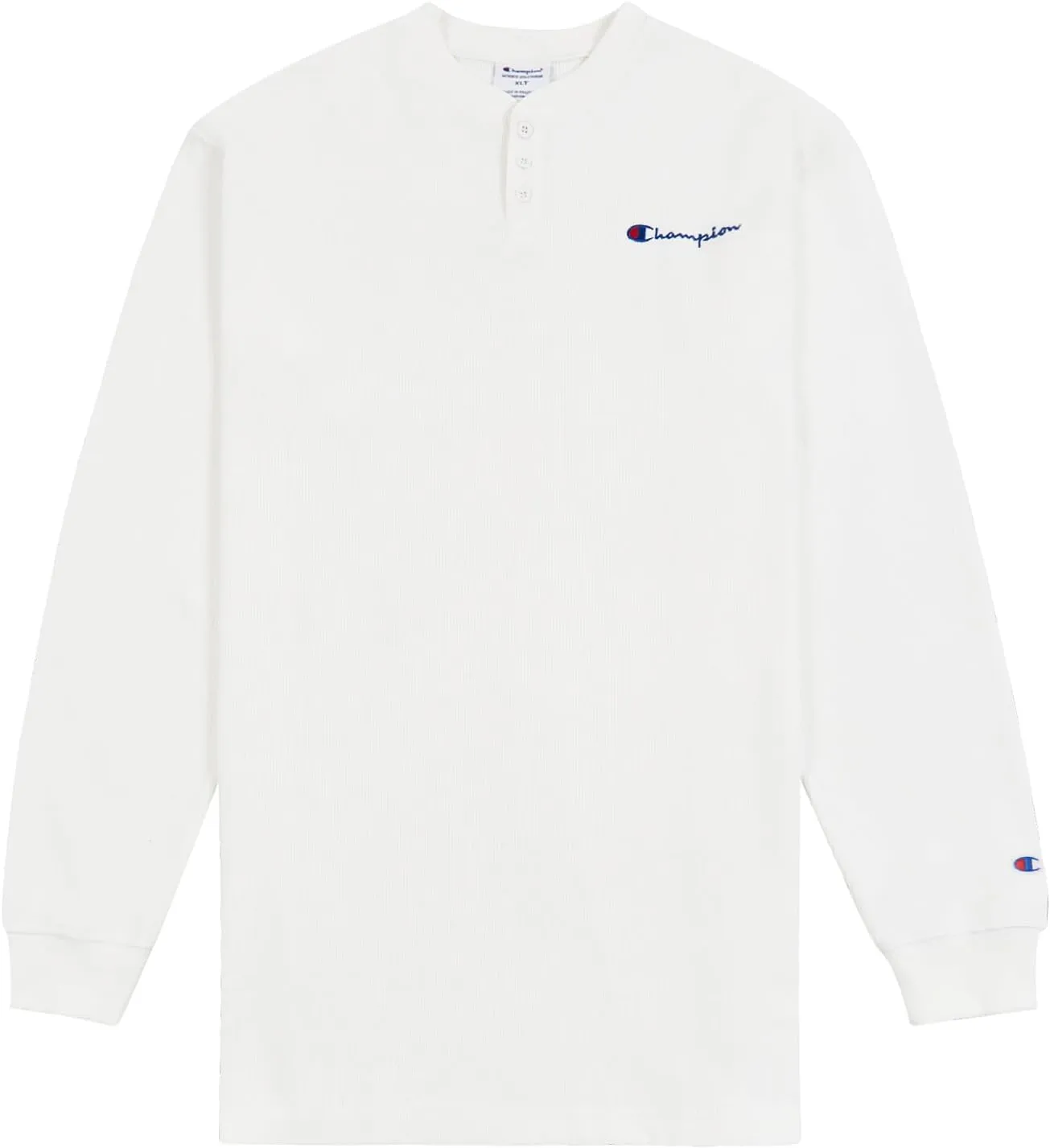 Champion Thermal Heavyweight Long Sleeve Henley Shirts for Men Big and Tall Black