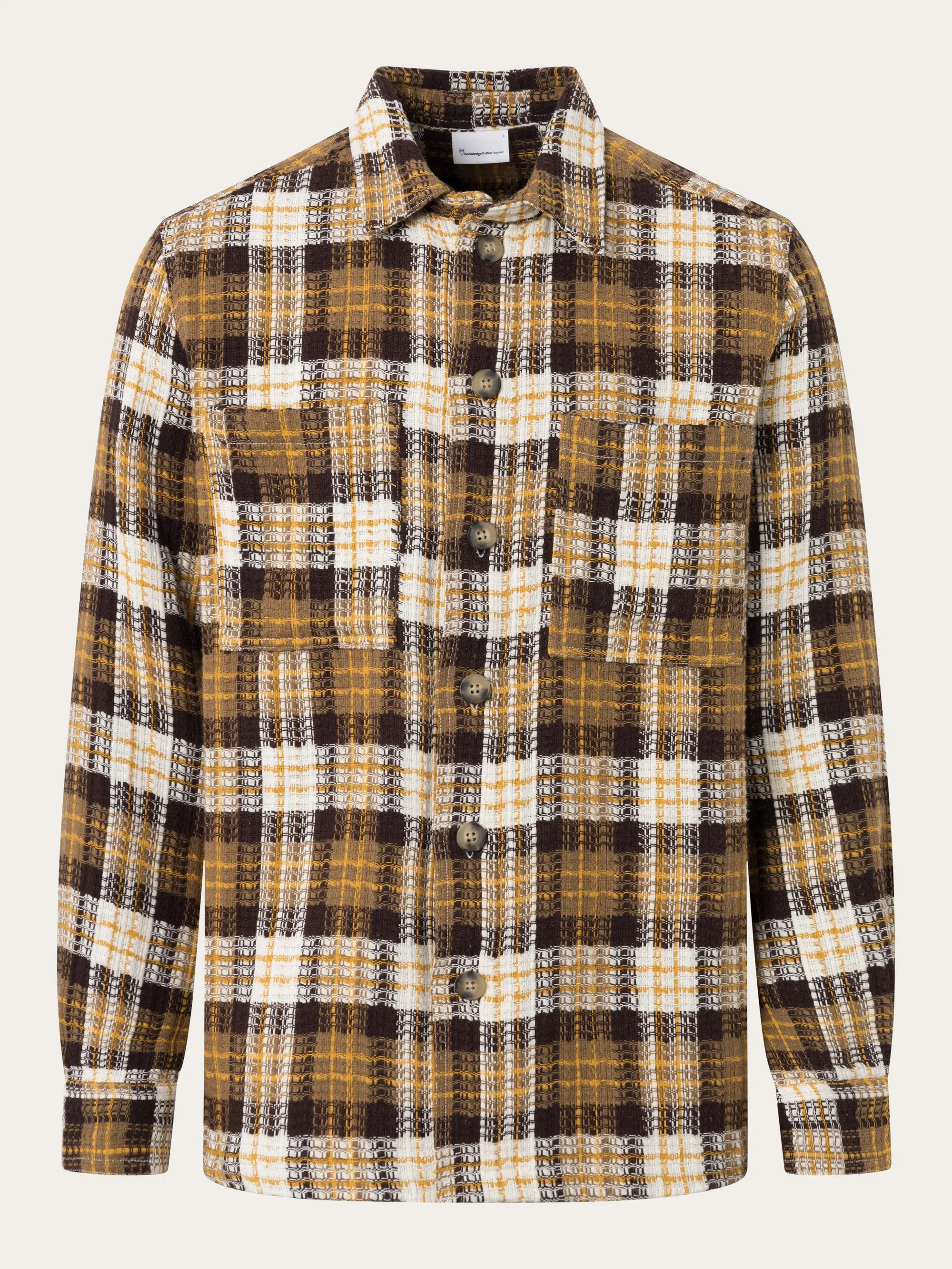Checked overshirt - Brown check