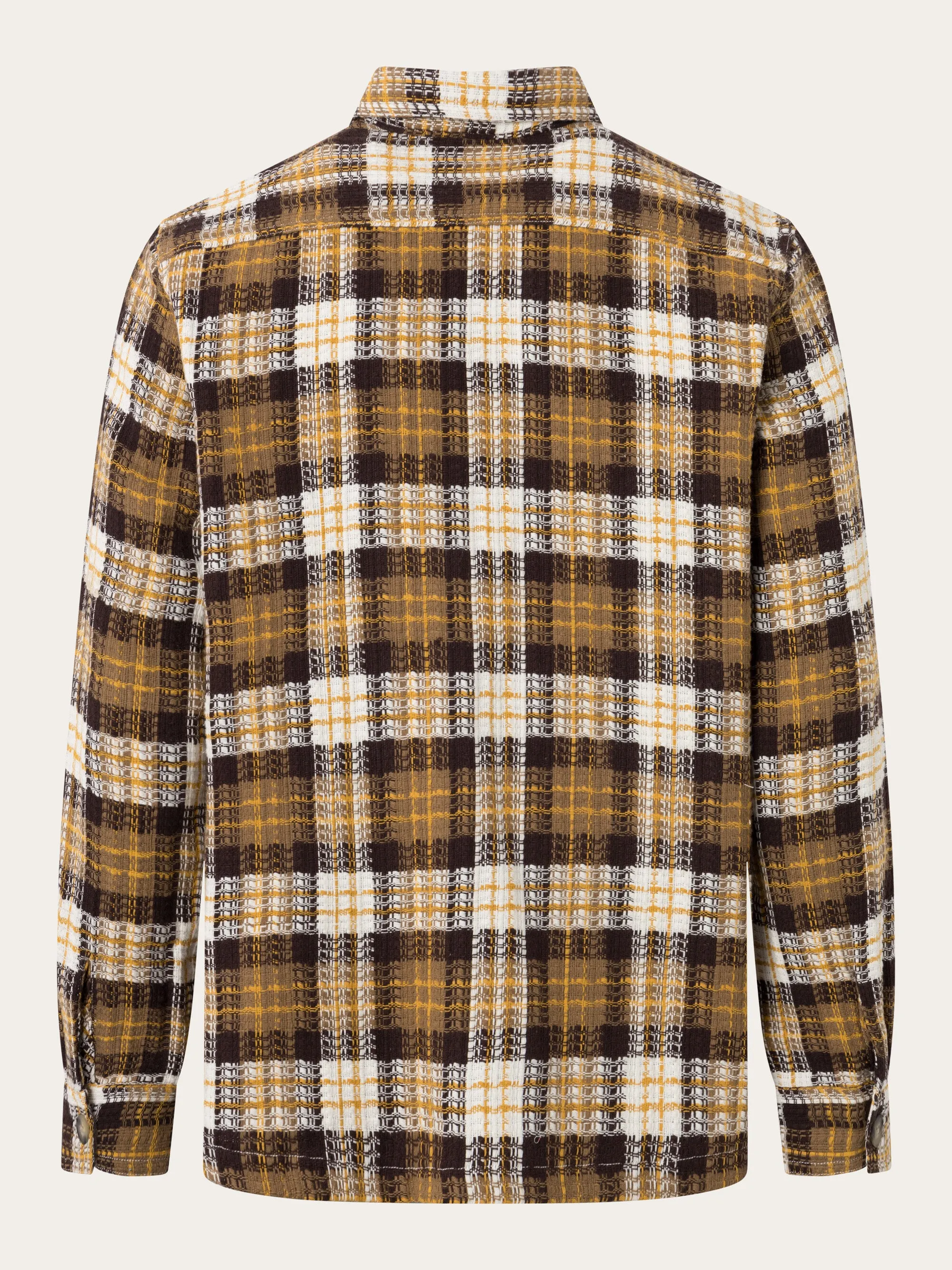 Checked overshirt - Brown check