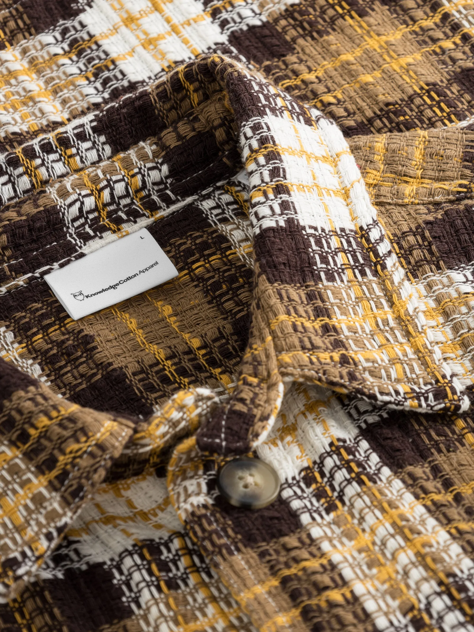 Checked overshirt - Brown check