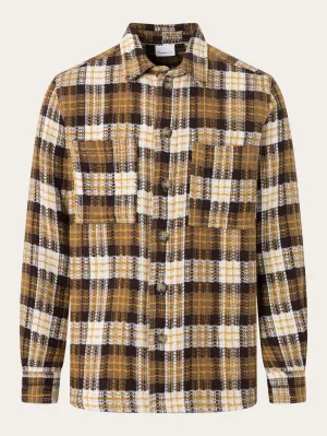 Checked overshirt - Brown check