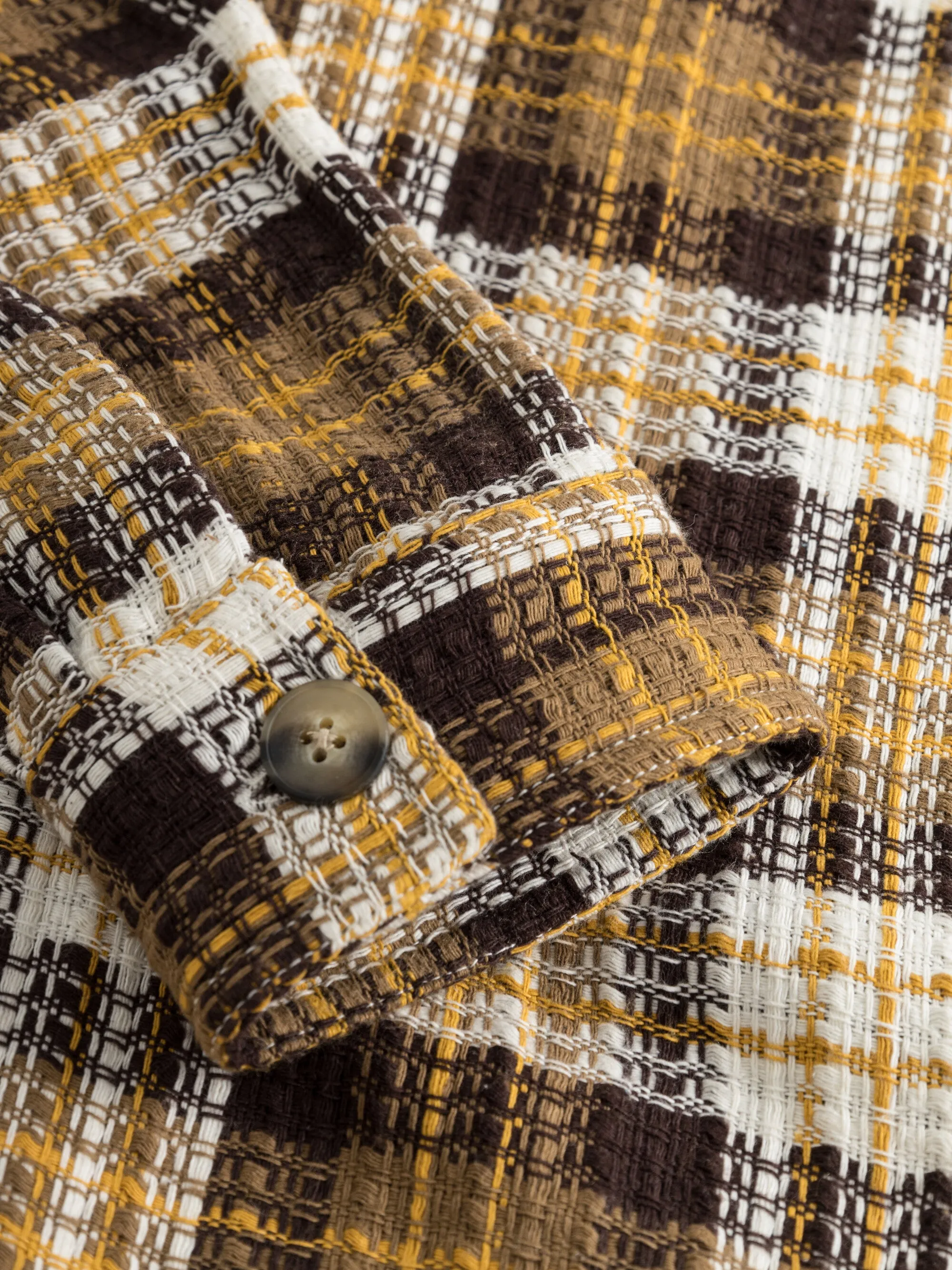 Checked overshirt - Brown check