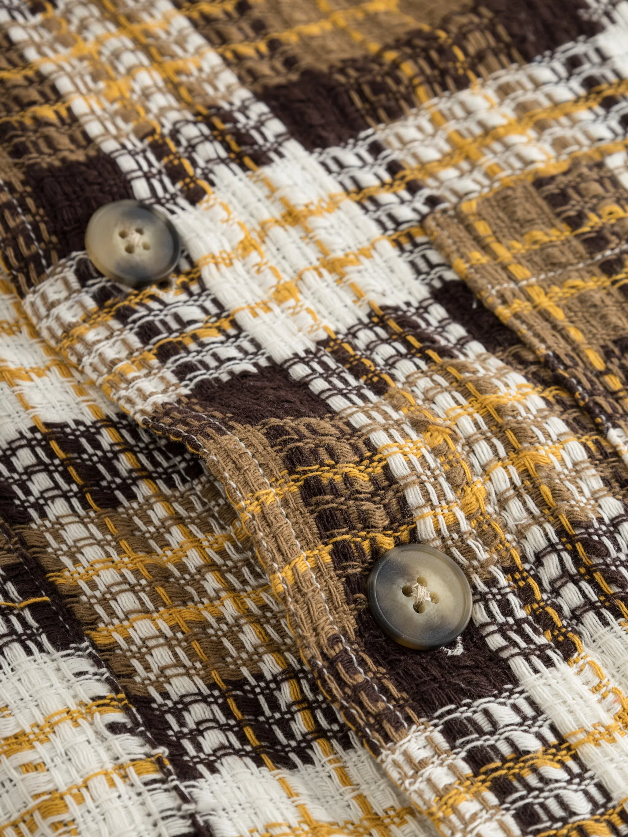 Checked overshirt - Brown check