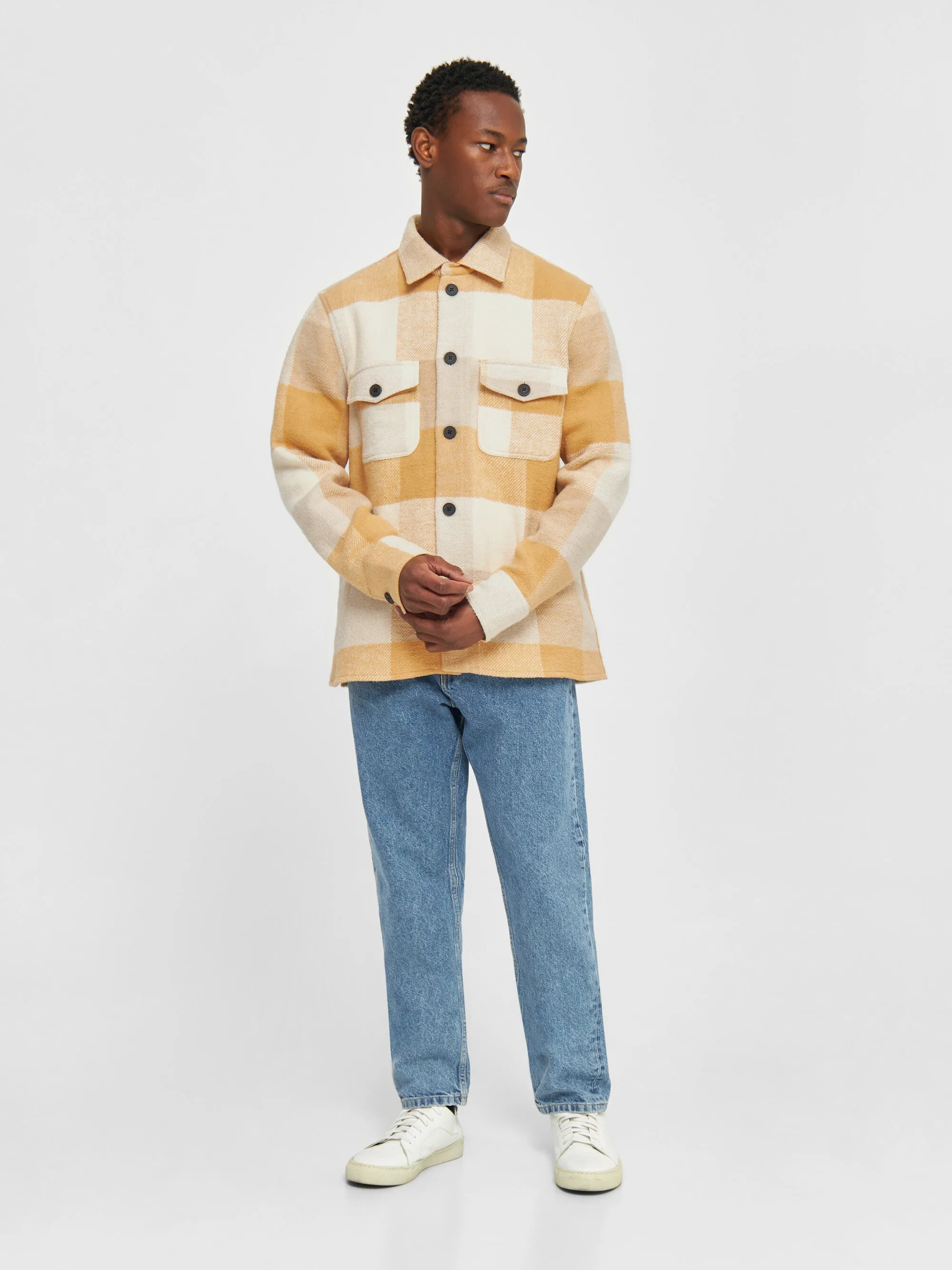 Checked overshirt - Yellow check