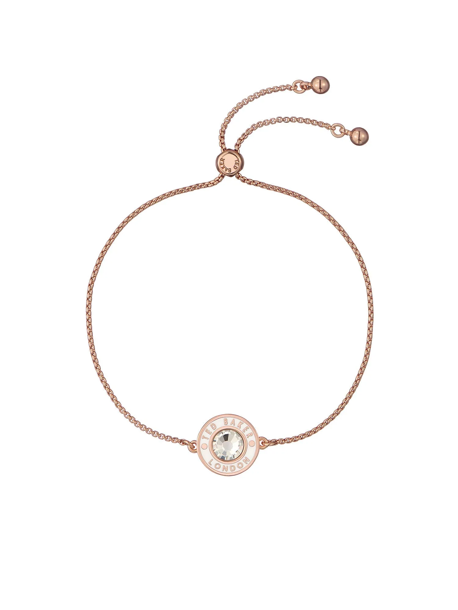 Cherla Crystal Button Adjustable Bracelet Rosegd