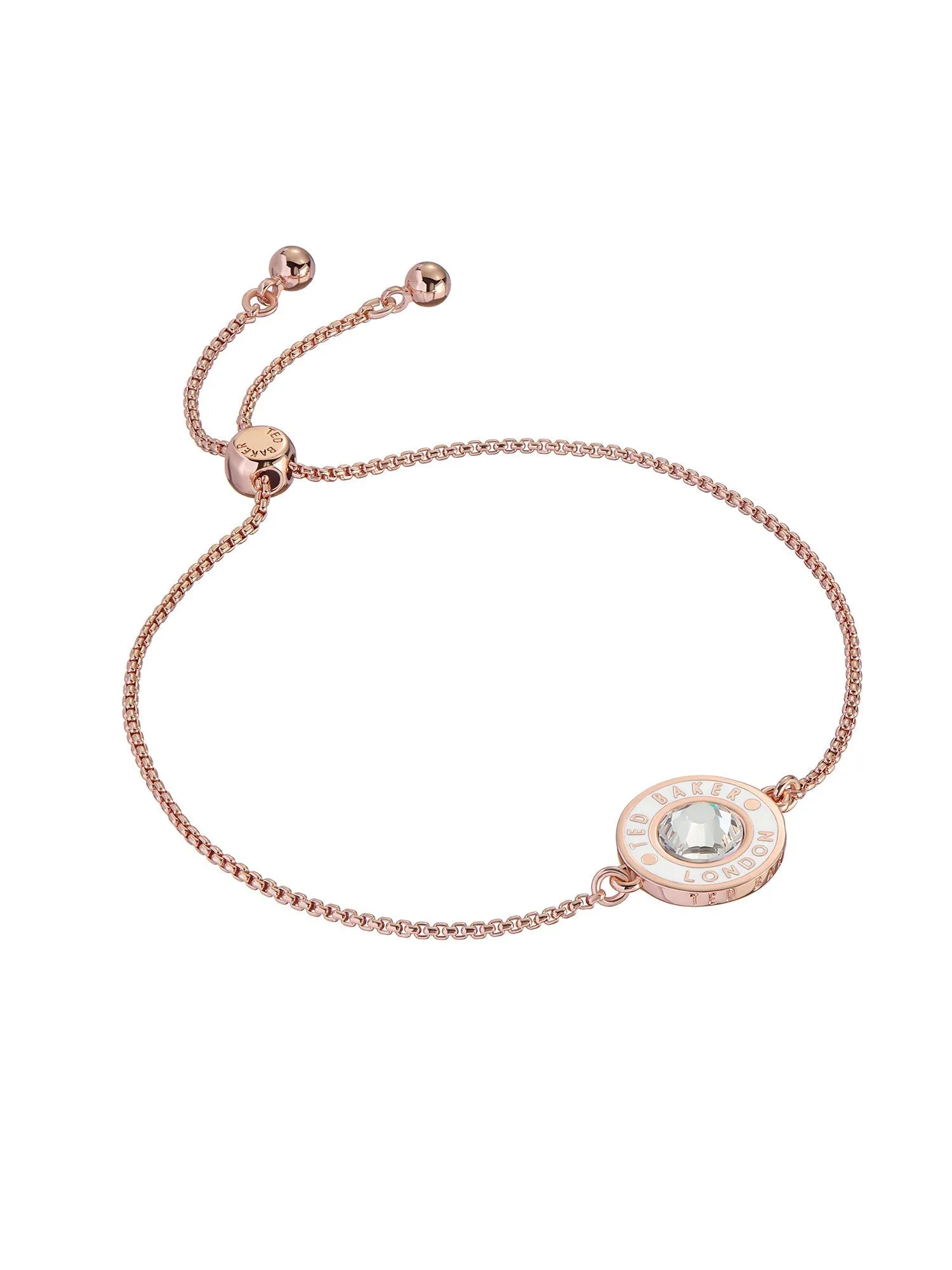 Cherla Crystal Button Adjustable Bracelet Rosegd