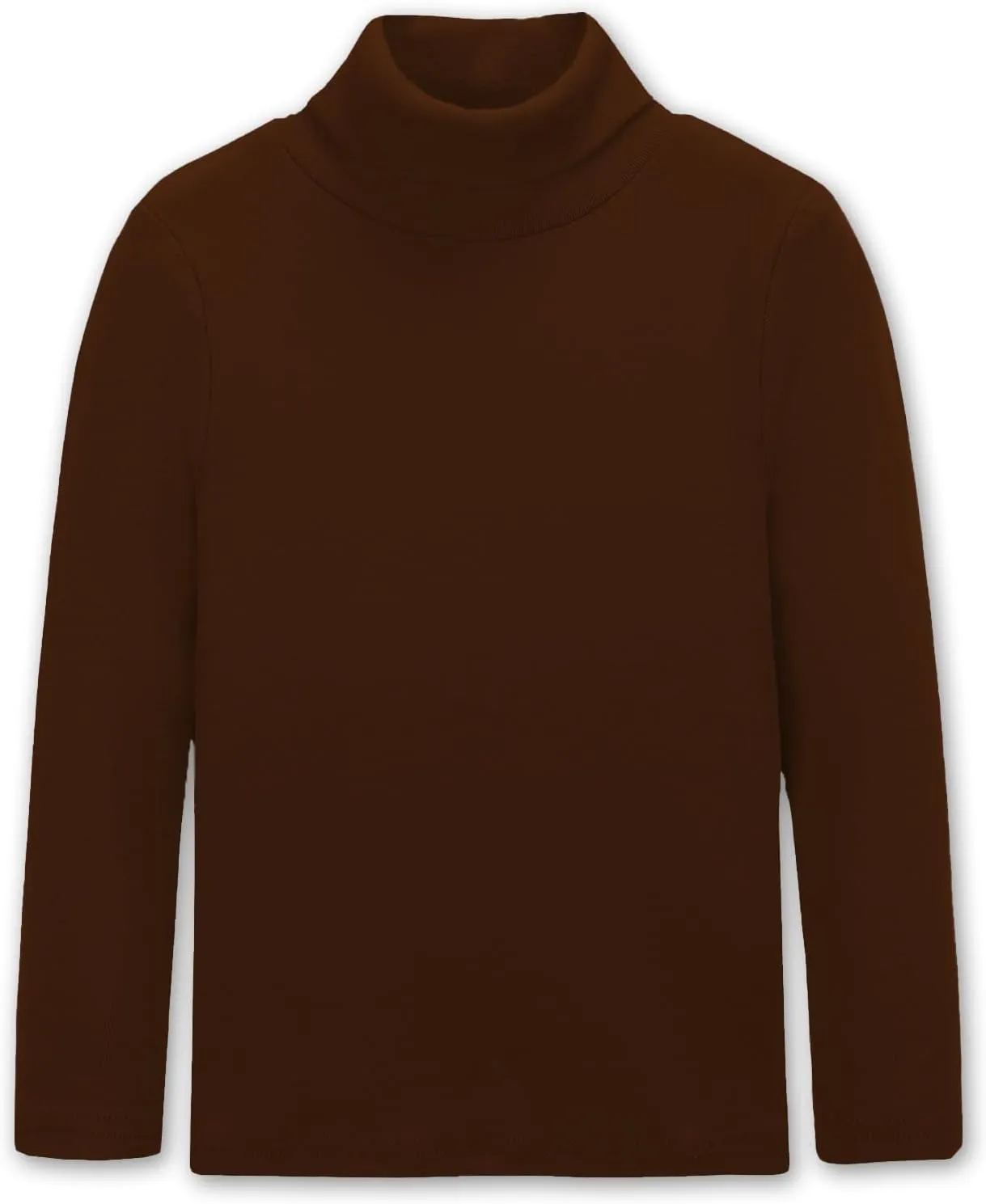 CUNYI Boys Girls Turtleneck Long Sleeve Soft Cotton T-Shirts Solid Color Warm Tee Tops