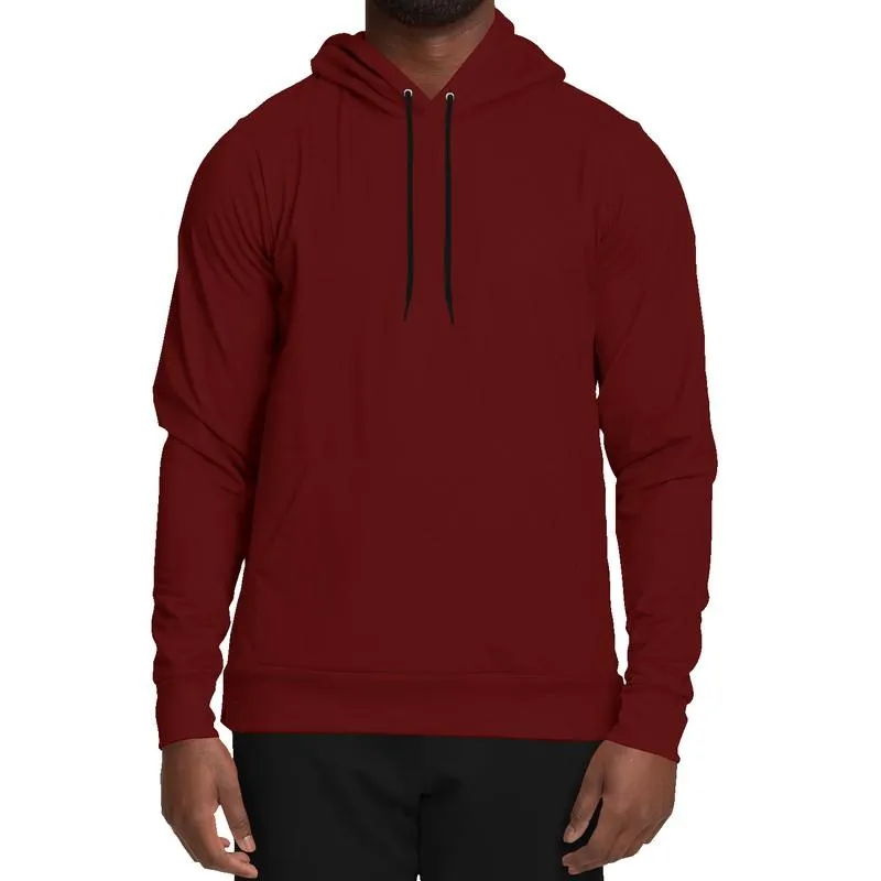 Dark Red Hoodie | Unisex | with PLUS sizes | C0M100Y75K80