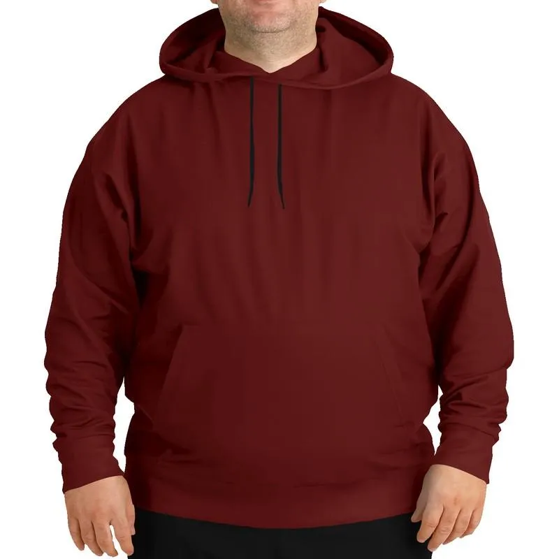 Dark Red Hoodie | Unisex | with PLUS sizes | C0M100Y75K80