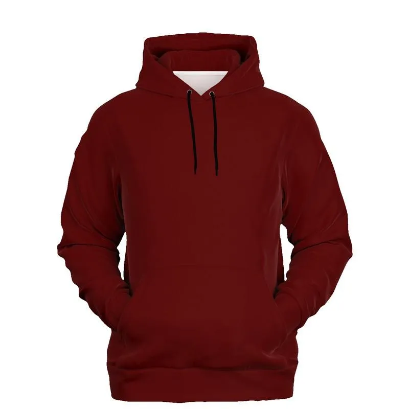 Dark Red Hoodie | Unisex | with PLUS sizes | C0M100Y75K80
