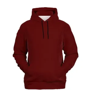 Dark Red Hoodie | Unisex | with PLUS sizes | C0M100Y75K80