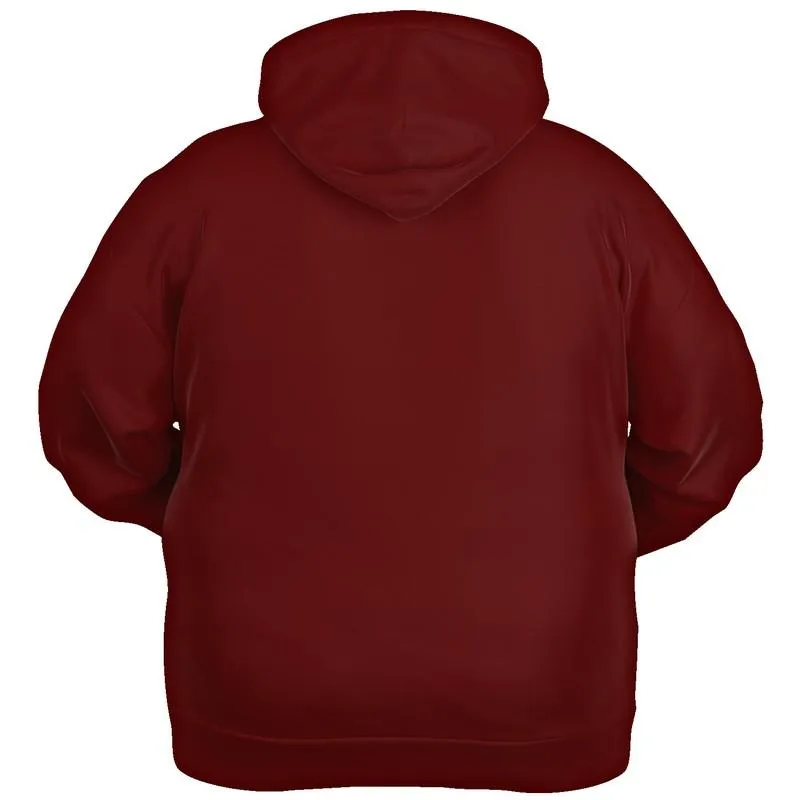 Dark Red Hoodie | Unisex | with PLUS sizes | C0M100Y75K80
