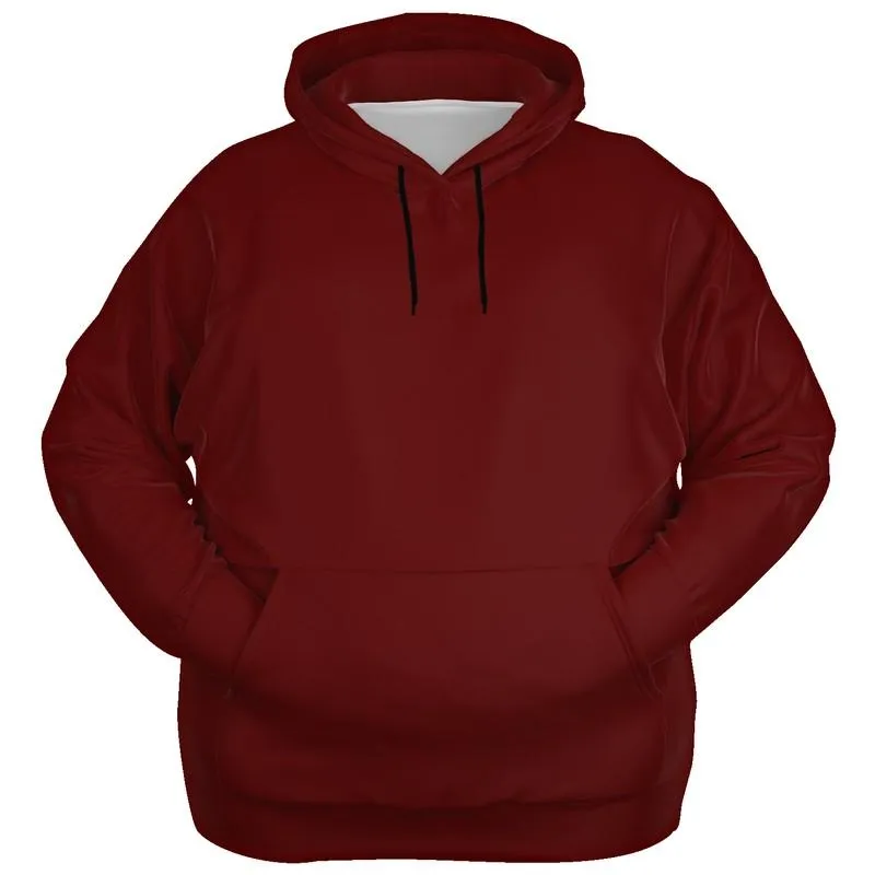 Dark Red Hoodie | Unisex | with PLUS sizes | C0M100Y75K80