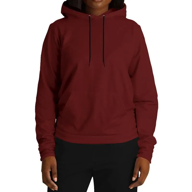 Dark Red Hoodie | Unisex | with PLUS sizes | C0M100Y75K80