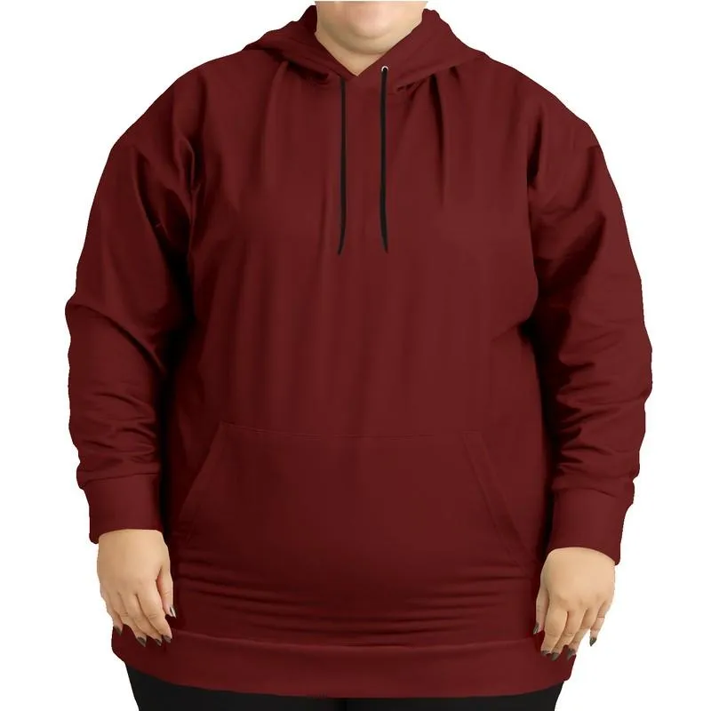 Dark Red Hoodie | Unisex | with PLUS sizes | C0M100Y75K80