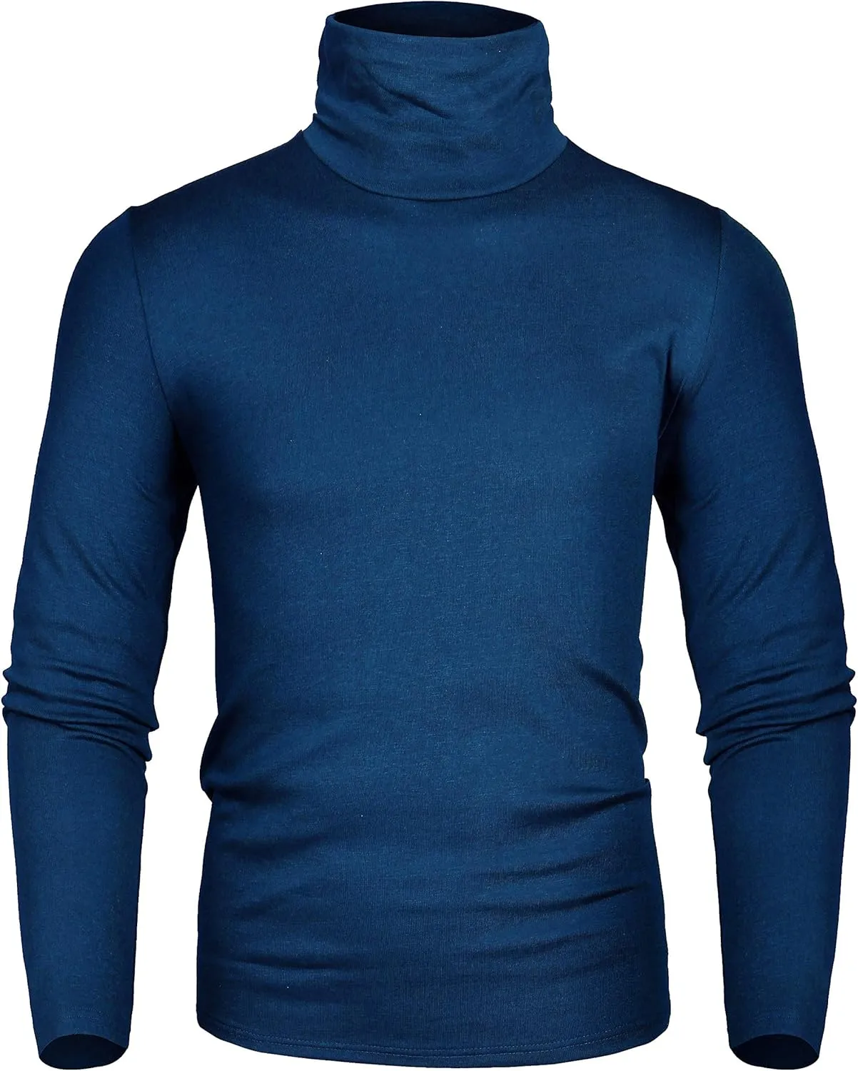 Derminpro Men's Slim Fit Soft Turtleneck Long Sleeve Pullover Lightweight T-Shirt