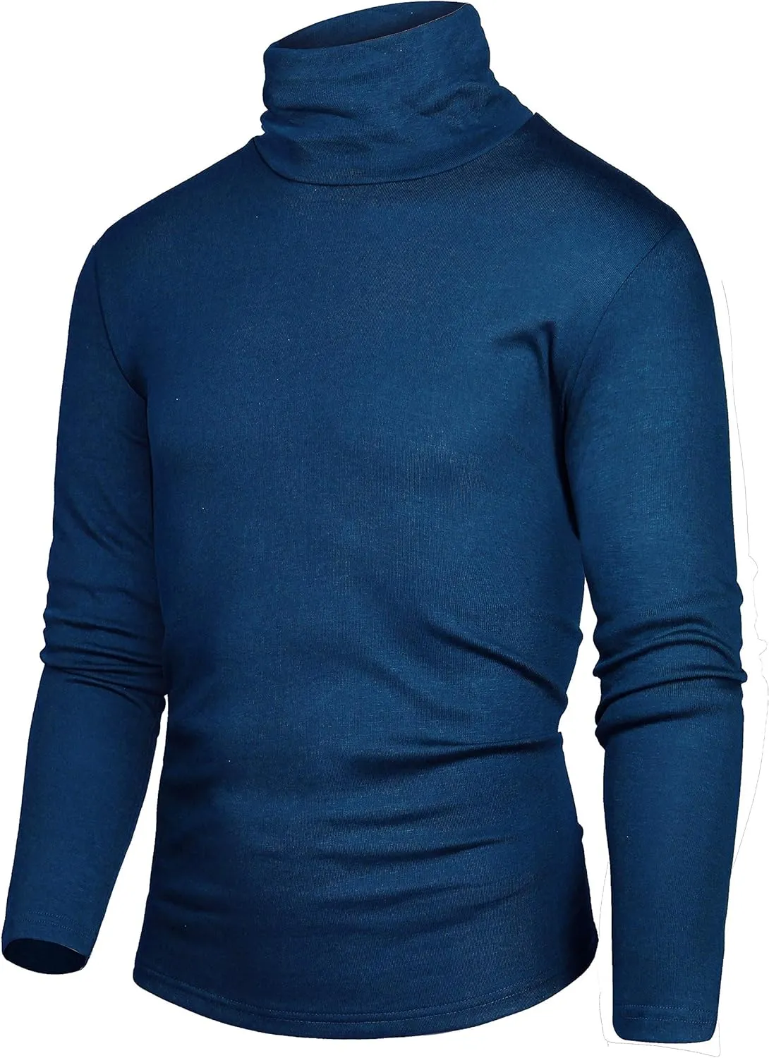 Derminpro Men's Slim Fit Soft Turtleneck Long Sleeve Pullover Lightweight T-Shirt