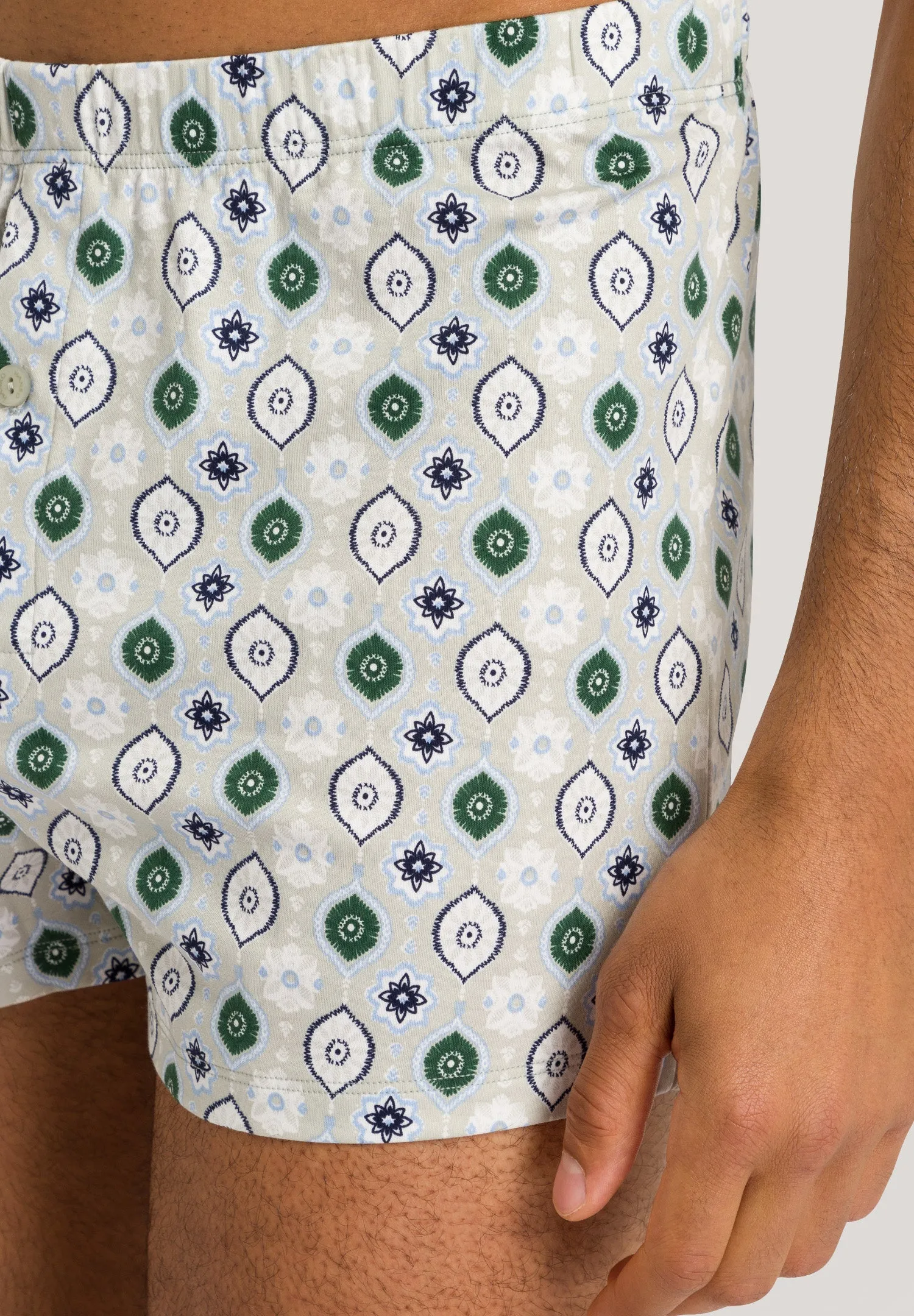 Fancy Jersey Knit Boxers | Floral Minimal 73290-1234