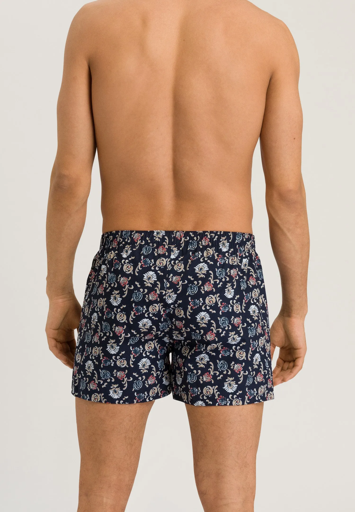 Fancy Woven Cotton Boxer  | Navy Botany Print 74013-1248