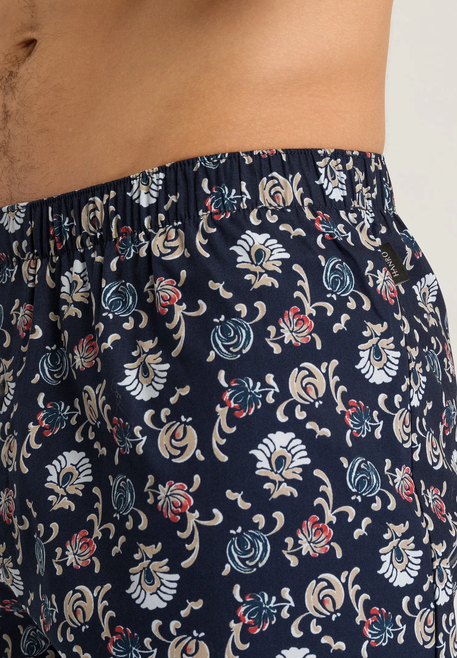 Fancy Woven Cotton Boxer  | Navy Botany Print 74013-1248