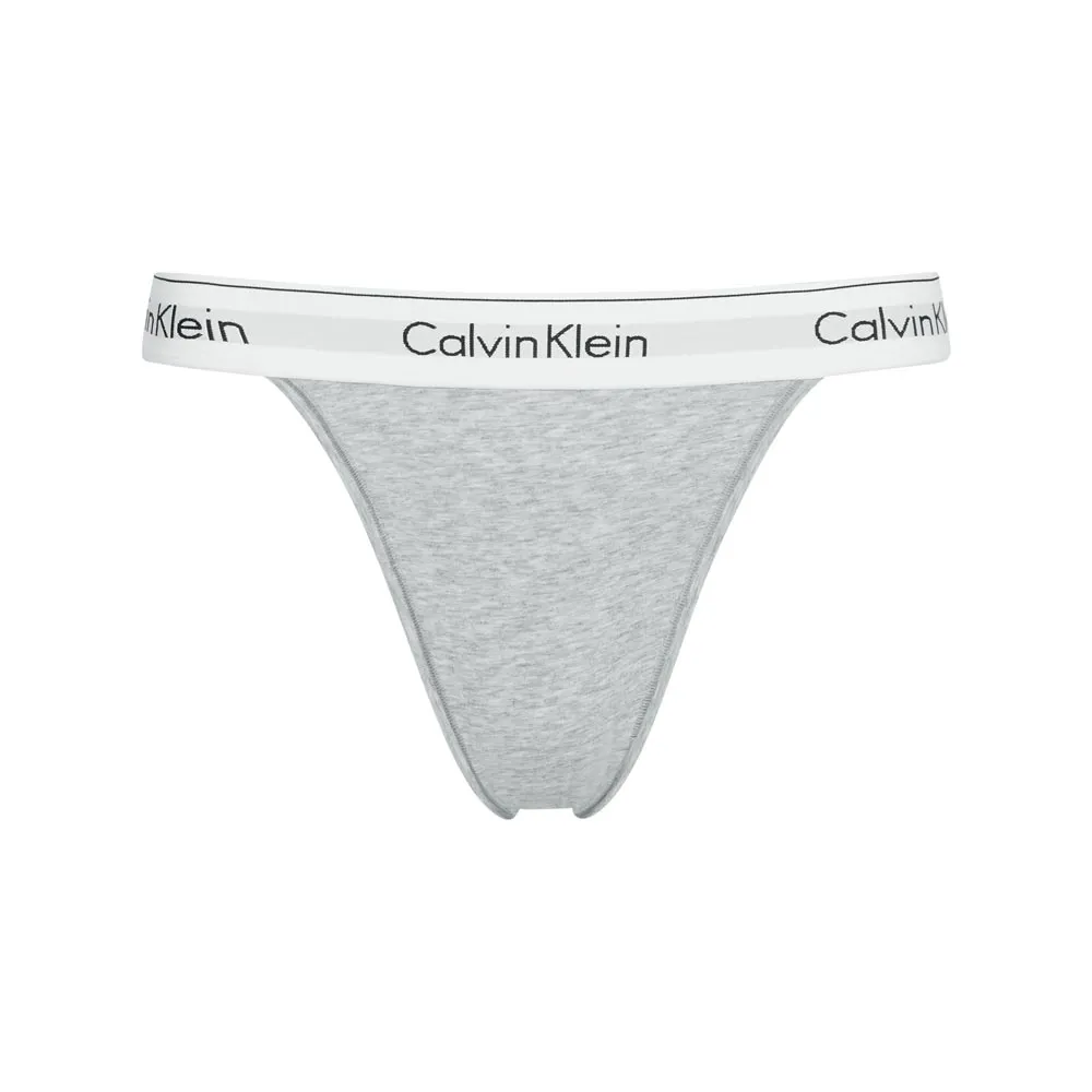 High Leg Tanga Modern Cotton Bikini Brief - Grey Heather