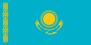Kazakhstan National Flag Printed