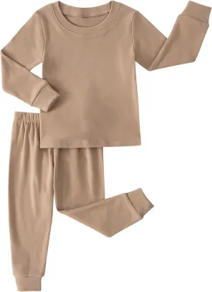 Kids Thermal Underwear Set Toddler Winter Base Layer Ultra Soft Long Johns for Little Big Boys Girls 2-8Yrs