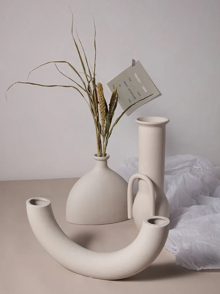 Korean style pottery Bow Flower vase
