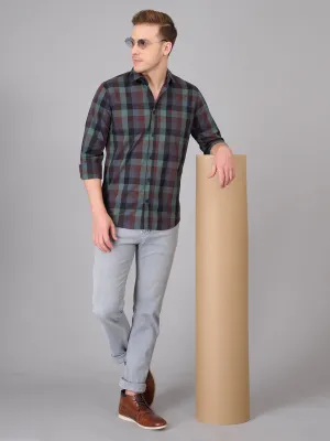 Men Tartan Checked Cotton Shirt (GBHM23ED07)
