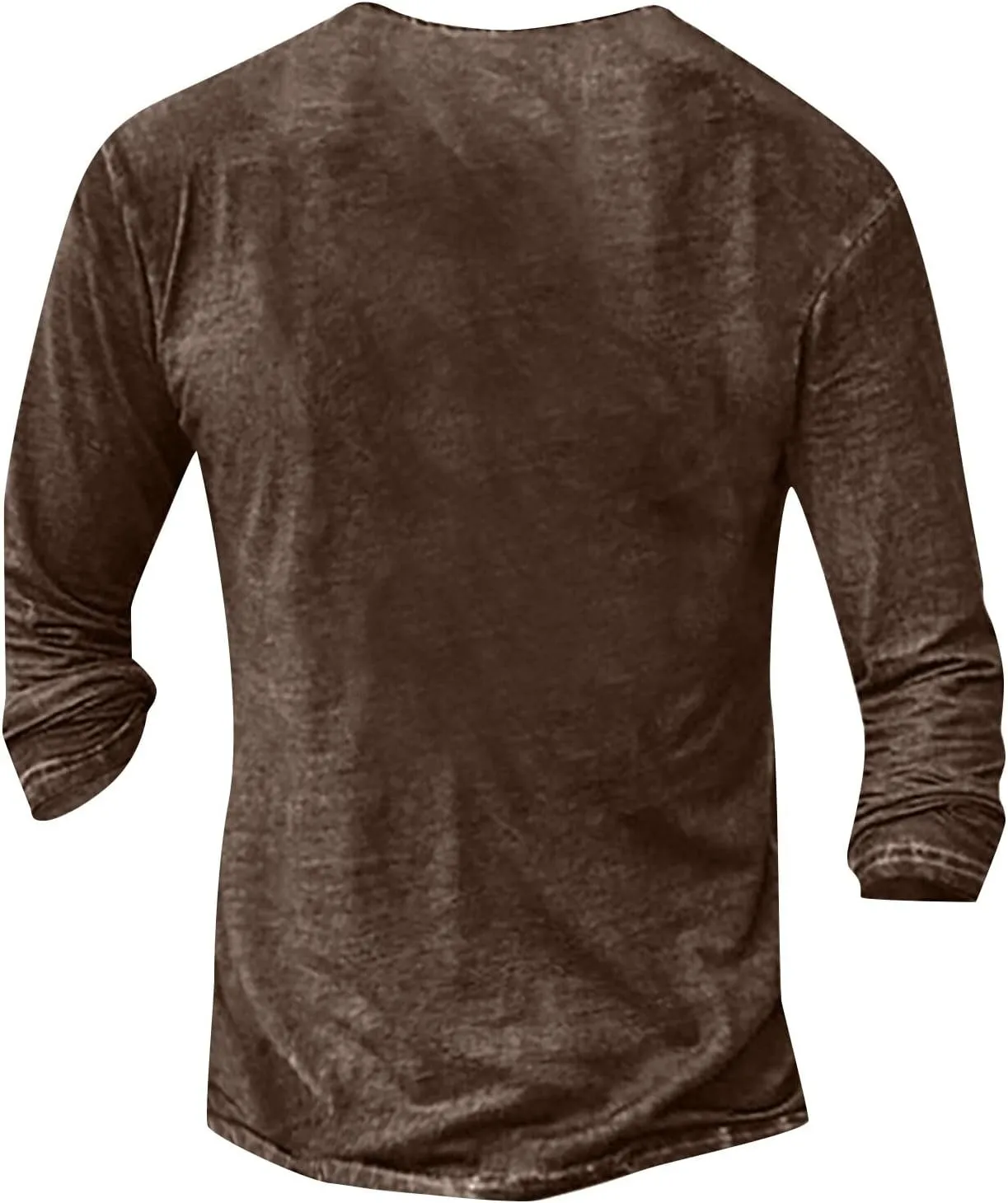Men's Henley Shirts Long Sleeve Button Down T-Shirts Big and Tall Pullover Sweatshirts Goth Printed T Shirts