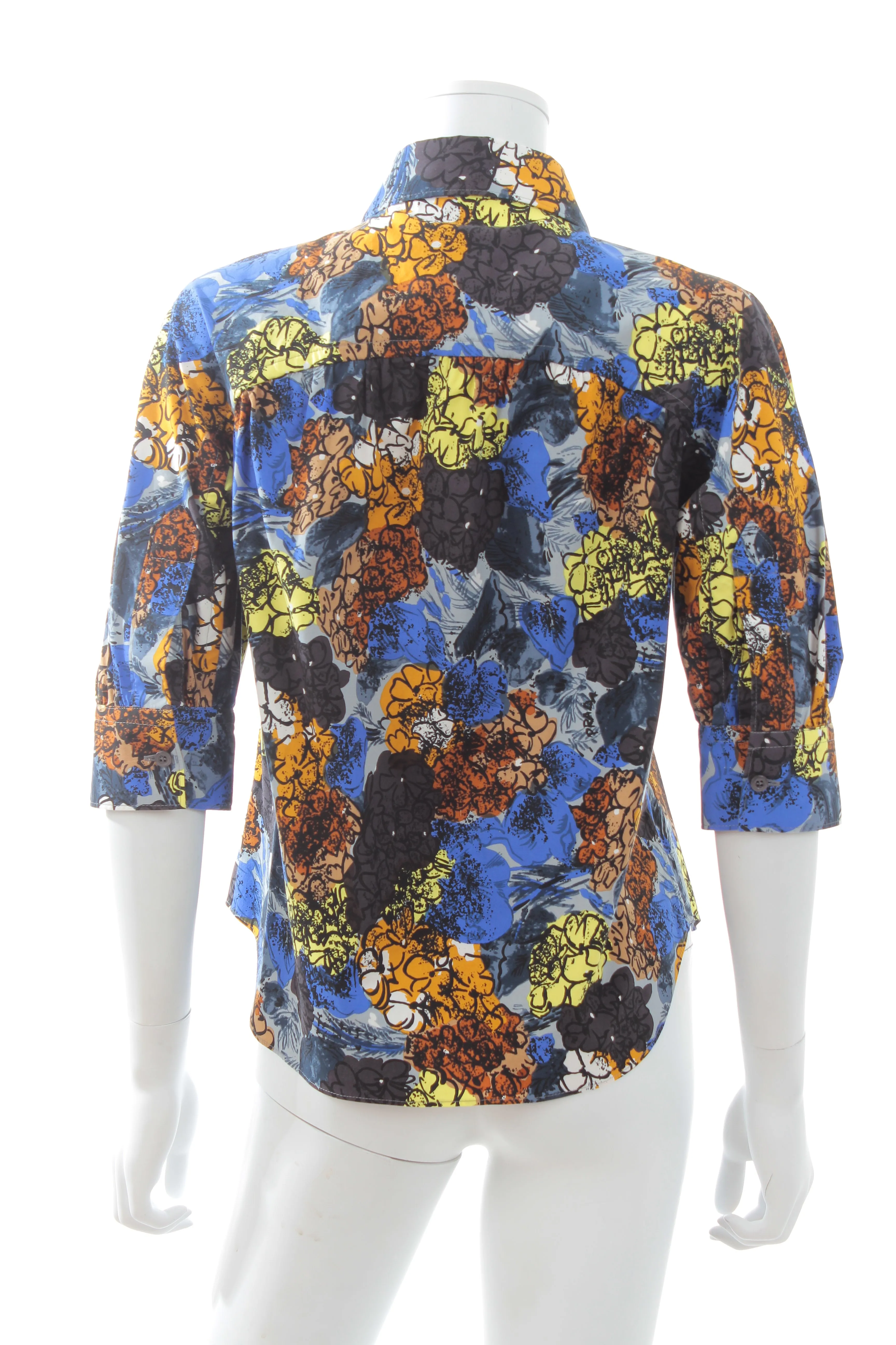 Prada Floral Printed Cotton Blouse