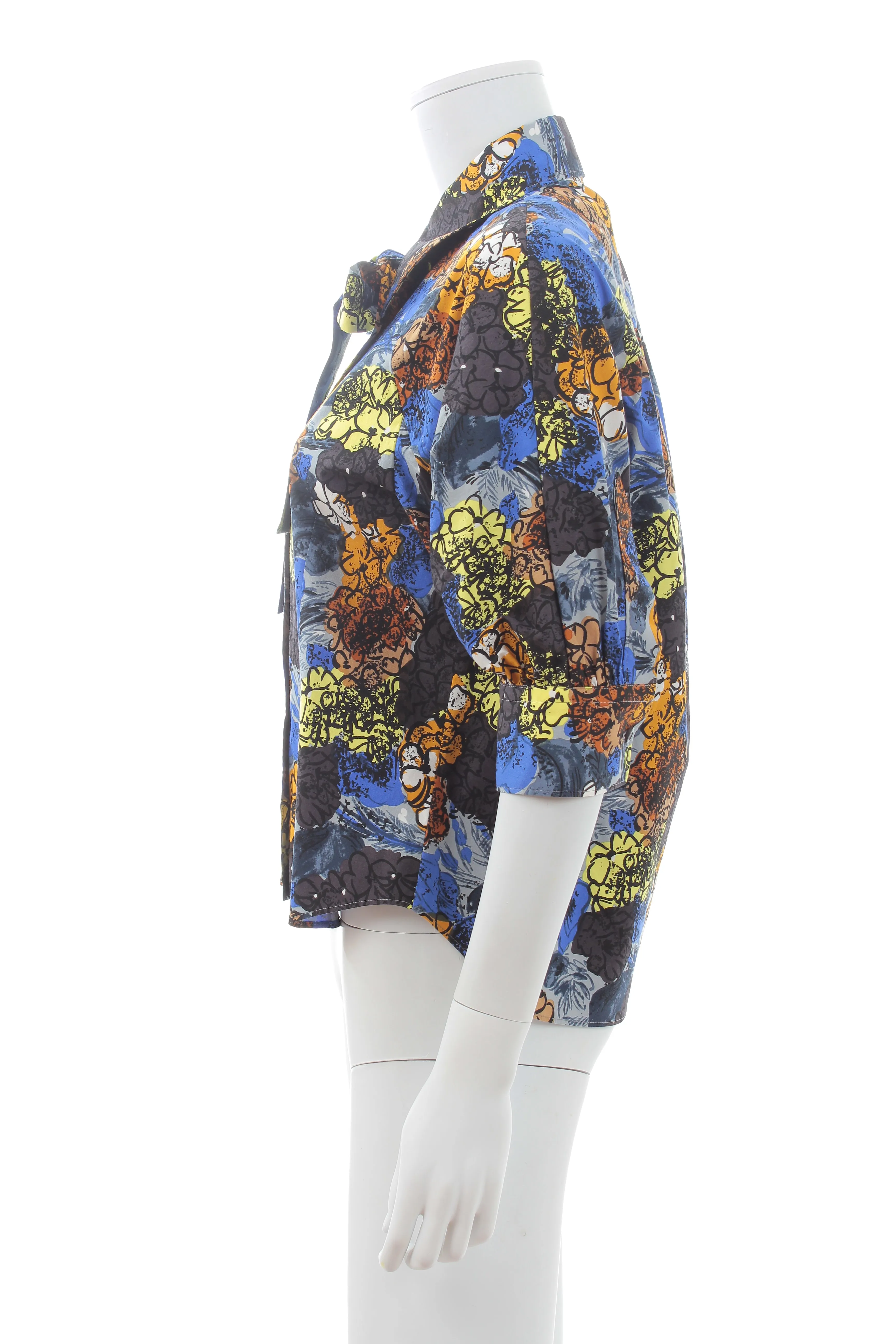 Prada Floral Printed Cotton Blouse